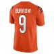 NFL Cincinnati Bengals Joe Burrow 9 Nike Orange 2021 Draft Jersey