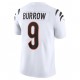NFL Cincinnati Bengals Joe Burrow 9 Nike White 2021 Draft Jersey