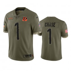 NFL Cincinnati Bengals Marr Chase 1 Nike 2022 Salute to Service Jersey