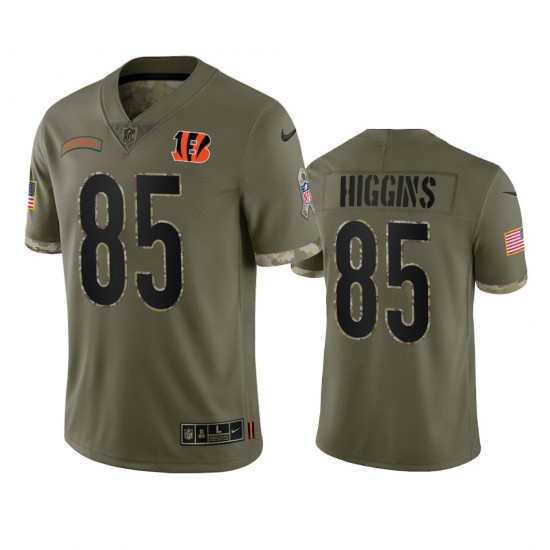 NFL Cincinnati Bengals Tee Higgins 85 Nike 2022 Salute to Service Jersey