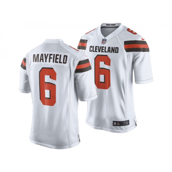 NFL Cleveland Browns Baker Mayfield 6 Nike White Jersey