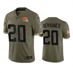 NFL Cleveland Browns Greg Newsome II 20 Nike 2022 Salute to Service Jersey
