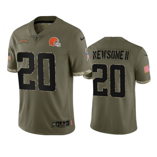 NFL Cleveland Browns Greg Newsome II 20 Nike 2022 Salute to Service Jersey