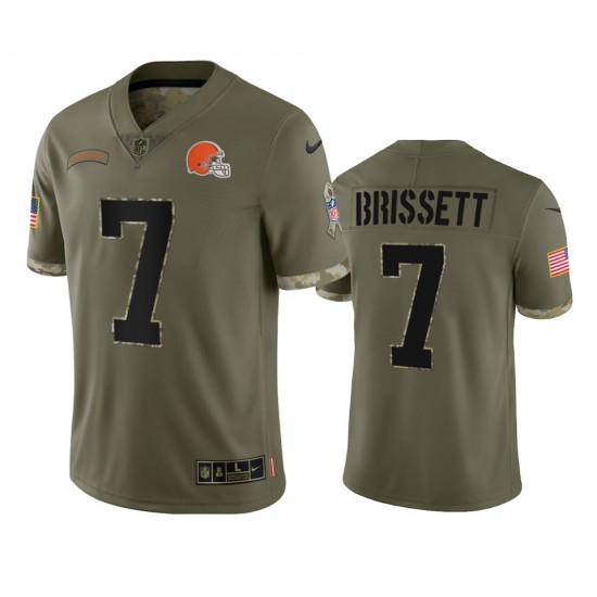 NFL Cleveland Browns Jacoby Brissett 7 Nike 2022 Salute to Service Jersey