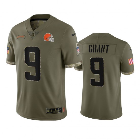 NFL Cleveland Browns Jakeem Grant 9 Nike 2022 Salute to Service Jersey