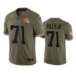 NFL Cleveland Browns Jedrick Wills 71 Nike 2022 Salute to Service Jersey