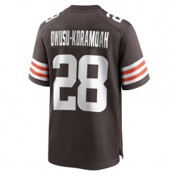 NFL Cleveland Browns Jeremiah Owusu-Koramoah 28 Nike Brown 2021 Draft Jersey