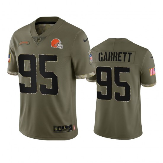 NFL Cleveland Browns Myles Garrett 95 Nike 2022 Salute to Service Jersey