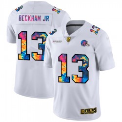 NFL Cleveland Browns Odell Beckham Jr. 13 Nike 2020 Multicolor White Jersey