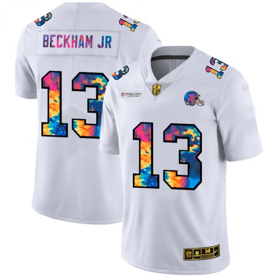 NFL Cleveland Browns Odell Beckham Jr. 13 Nike 2020 Multicolor White Jersey