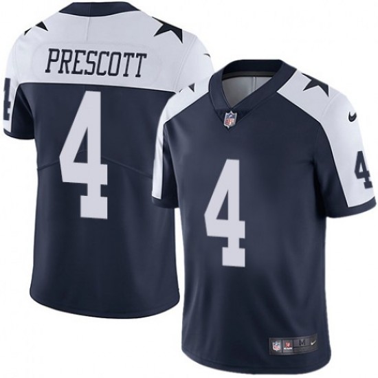 NFL Dallas Cowboys Dak Prescott 4 Nike Throwback Alternate Jersey