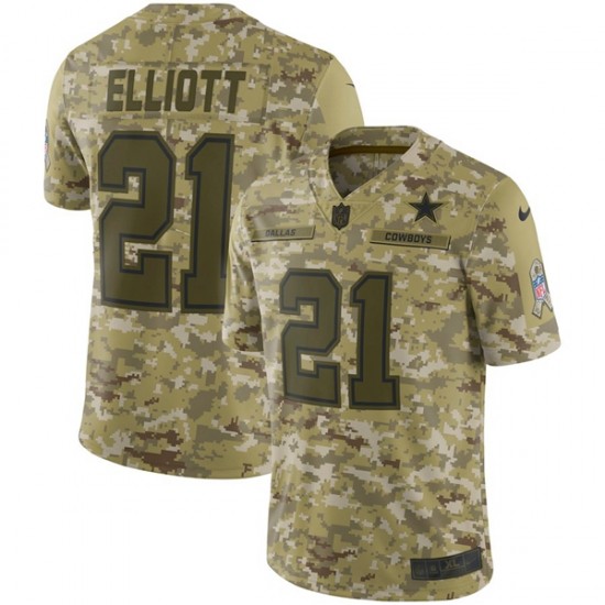 NFL Dallas Cowboys ELLIOTT 21 Nike Salute To Service Jersey