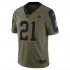 NFL Dallas Cowboys Ezekiel Elliott 21 Nike 2021 Salute to Service Jersey