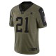 NFL Dallas Cowboys Ezekiel Elliott 21 Nike 2021 Salute to Service Jersey