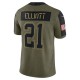NFL Dallas Cowboys Ezekiel Elliott 21 Nike 2021 Salute to Service Jersey