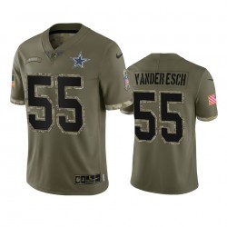 NFL Dallas Cowboys Leighton Vander Esch 55 Nike 2022 Salute to Service Jersey