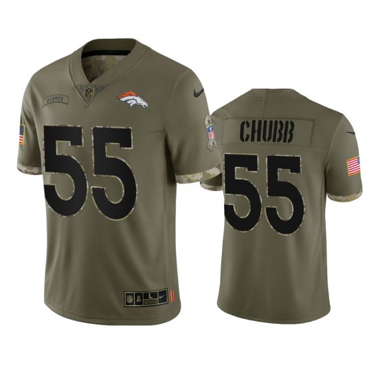 NFL Denver Broncos Bradley Chubb 55 Nike 2022 Salute to Service Jersey