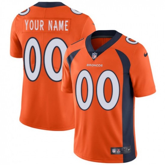 NFL Denver Broncos Custom Orange Jersey
