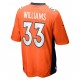 NFL Denver Broncos Javonte Williams 33 Nike Orange 2021 Draft Jersey