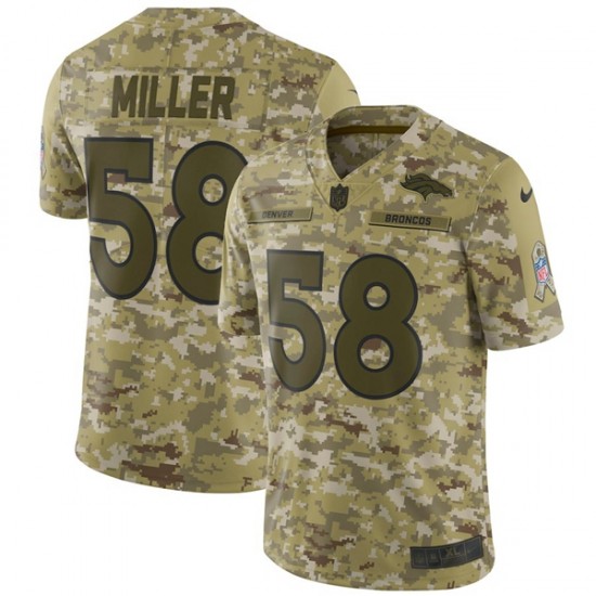 NFL Denver Broncos MILLER 58 Nike Salute To Service Jersey