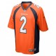 NFL Denver Broncos Patrick Surtain II 2 Nike Orange 2021 Draft Jersey