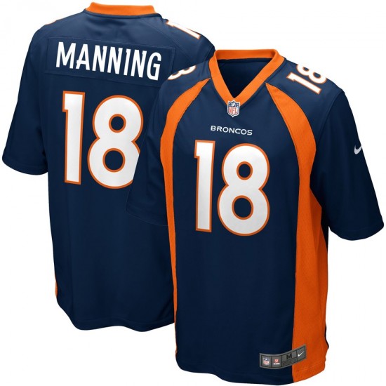 NFL Denver Broncos Peyton Manning 18 Nike Blue Jersey