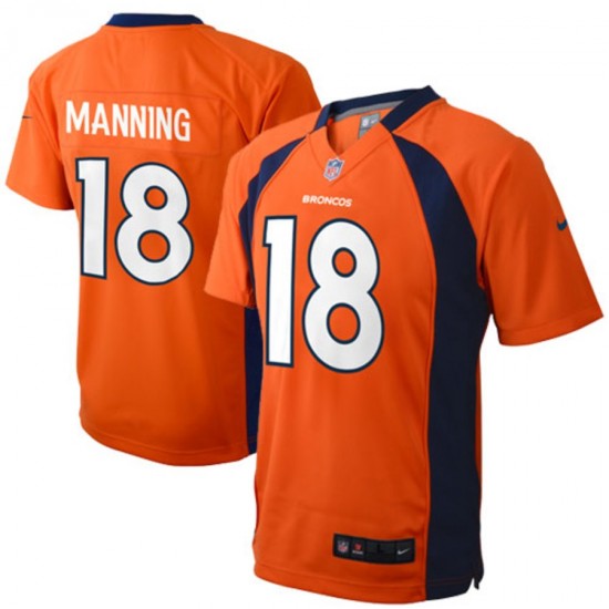NFL Denver Broncos Peyton Manning 18 Nike Orange Jersey