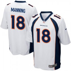 NFL Denver Broncos Peyton Manning 18 Nike White Jersey
