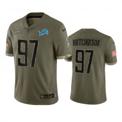 NFL Detroit Lions Aidan Hutchinson 97 Nike 2022 Salute to Service Jersey