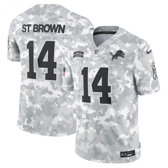 NFL Detroit Lions Amon Ra St. Brown Nike 2024 Salute to Service Jersey