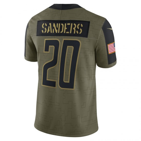 NFL Detroit Lions Barry Sanders 20 Nike 2021 Salute to Service Jersey