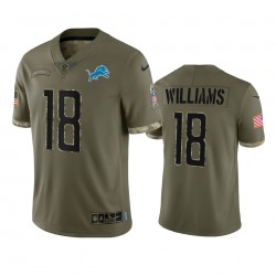 NFL Detroit Lions Jameson Williams 18 Nike 2022 Salute to Service Jersey