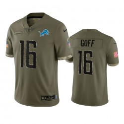 NFL Detroit Lions Jared Goff 16 Nike 2022 Salute to Service Jersey