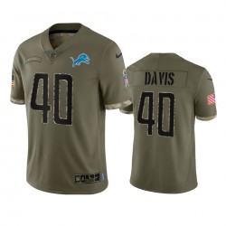 NFL Detroit Lions Jarrad Davis 40 Nike 2022 Salute to Service Jersey