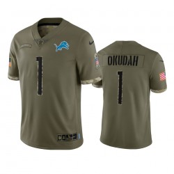 NFL Detroit Lions Jeff Okudah 1 Nike 2022 Salute to Service Jersey