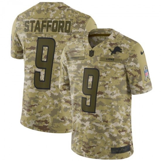 NFL Detroit Lions Matthew Stafford 9 Nike Salute to Service Jersey