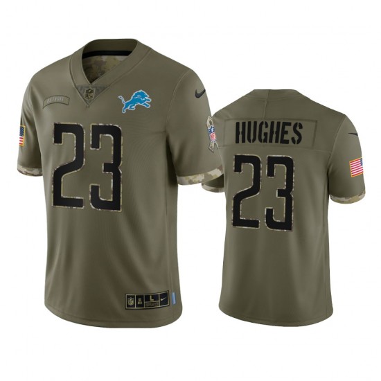 NFL Detroit Lions Mike Hughes 23 Nike 2022 Salute to Service Jersey