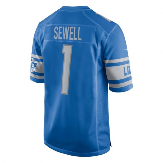 NFL Detroit Lions Penei Sewell 1 Nike Blue 2021 Draft Jersey