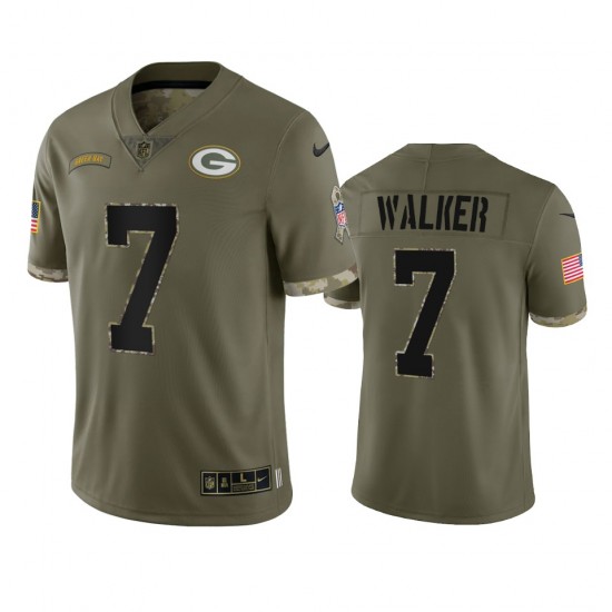NFL Green Bay Packers Quay Walker 7 Nike 2022 Salute to Service Jersey
