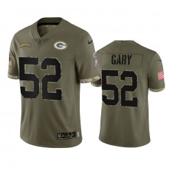 NFL Green Bay Packers Rashan Gary 52 Nike 2022 Salute to Service Jersey