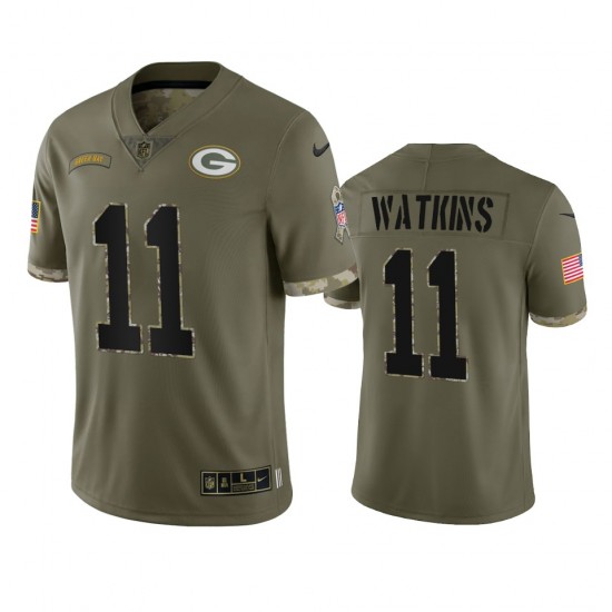 NFL Green Bay Packers Sammy Watkins 11 Nike 2022 Salute to Service Jersey