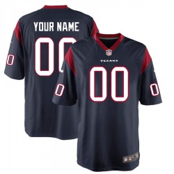 NFL Houston Texans Custom Nike Blue Jersey