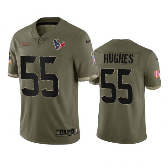 NFL Houston Texans Jerry Hughes 55 Nike 2022 Salute to Service Jersey