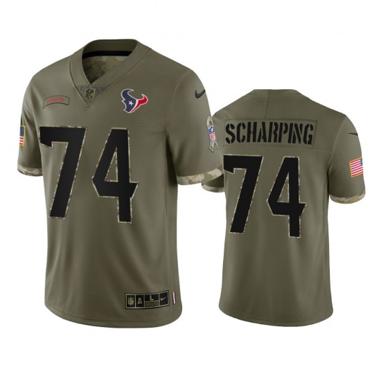 NFL Houston Texans Max Scharping 74 Nike 2022 Salute to Service Jersey