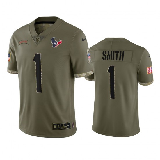 NFL Houston Texans Tremon Smith 1 Nike 2022 Salute to Service Jersey