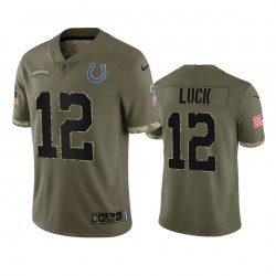 NFL Indianapolis Colts Andrew Luck 12 Nike 2022 Salute to Service Jersey