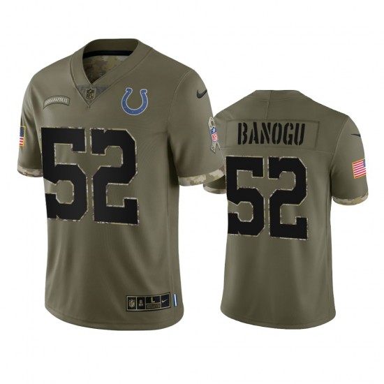 NFL Indianapolis Colts Ben Banogu 52 Nike 2022 Salute to Service Jersey