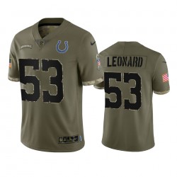 NFL Indianapolis Colts Darius Leonard 53 Nike 2022 Salute to Service Jersey