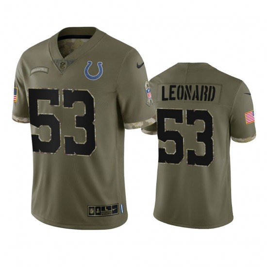 NFL Indianapolis Colts Darius Leonard 53 Nike 2022 Salute to Service Jersey