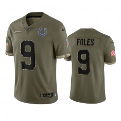 NFL Indianapolis Colts Nick Foles 9 Nike 2022 Salute to Service Jersey